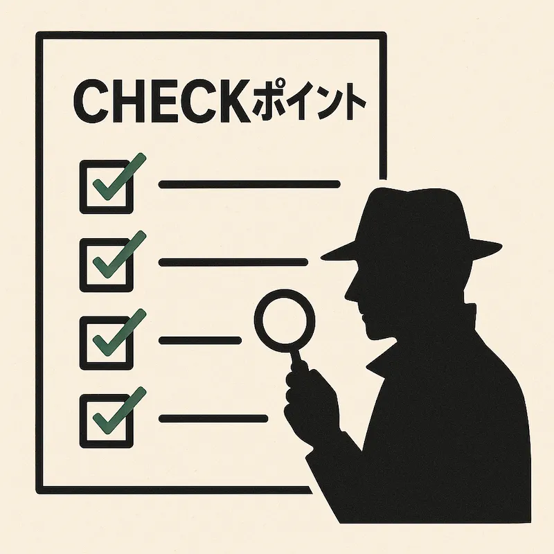 探偵選びのチェックポイント