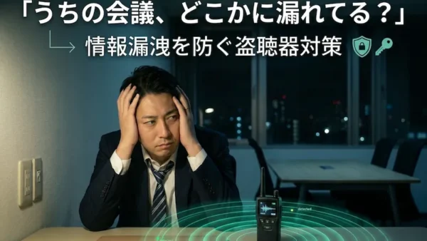 「うちの会議、どこかに漏れてる？」企業の大切な機密情報を守るための盗聴器対策