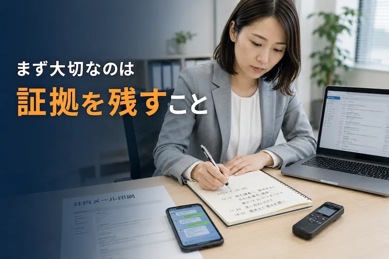 大切なことは証拠を残すこと。
